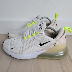 Nike Air Max 270 Womens 8 Running Shoes Sneakers White Ghost Green AH6789-108